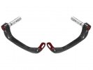 Lever guard ACCOSSATO with red eyelet and insert right + left , carbon