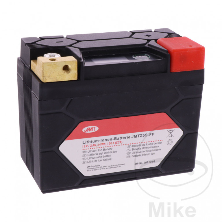 Motorradbatterie JMT JMTZ5S-FP lithium ion with charge indicator