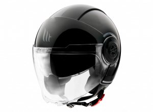 Jet helmet MT Helmets VIALE SV S SOLID A1 GLOSS BLACK XXS