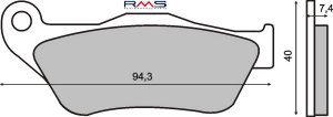 Bremsbeläge RMS organic