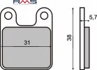 Bremsbeläge RMS 225101400 organic