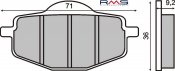 Bremsbeläge RMS 225101430 vorne Not homologated organic