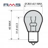 Lamp RMS 246510195 BA15S S25 12V 21W