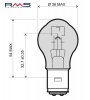 Bulb RMS 246510315 12V 35/35W, S2 BA20D weiß