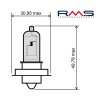 Bulb RMS 246510420 12V 15W, P26S blau