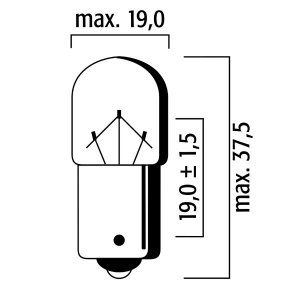 Bulb RMS FLOSSER orange BAU15S T16 12V-10W