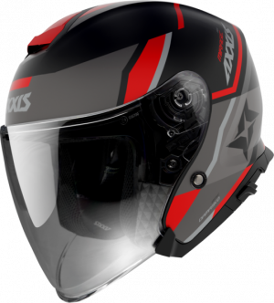 JET helmet AXXIS MIRAGE SV ABS damasko red matt M