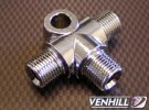 T-Stück Bremsschlauch Venhill 776/3 POWERHOSEPLUS 1/8th BSP 'T' PIECE M6 mounting hole