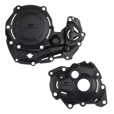 Clutch and ignition cover protector kit POLISPORT 91347 schwarz