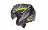 Jet helmet CASSIDA MAGNUM black matt/ grey/ yellow fluo XS