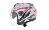 Jet helmet CASSIDA MAGNUM schwarz/weiss/rot XS