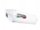 Dual slip-on exhaust GPR Y.115.ALB ALBUS White glossy including removable db killers and link pipes