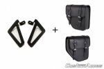 Leder-Satteltasche CUSTOMACCES API002N IBIZA schwarz pair, with universal support