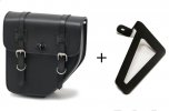 Leder-Satteltasche CUSTOMACCES APS015N IBIZA schwarz right, with side metal base + universal support