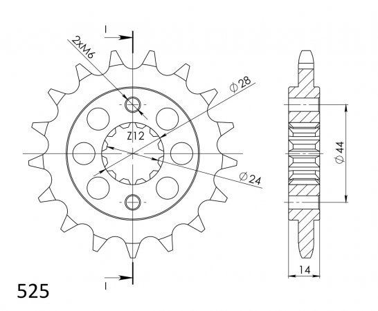 Ritzel SUPERSPROX CST-1372:17 17T, 525