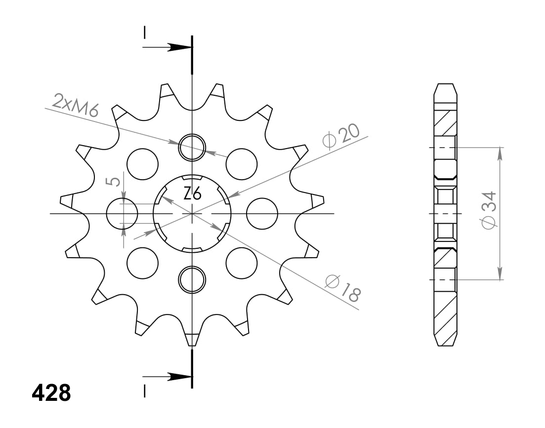 Ritzel SUPERSPROX CST-264:13 13T, 428