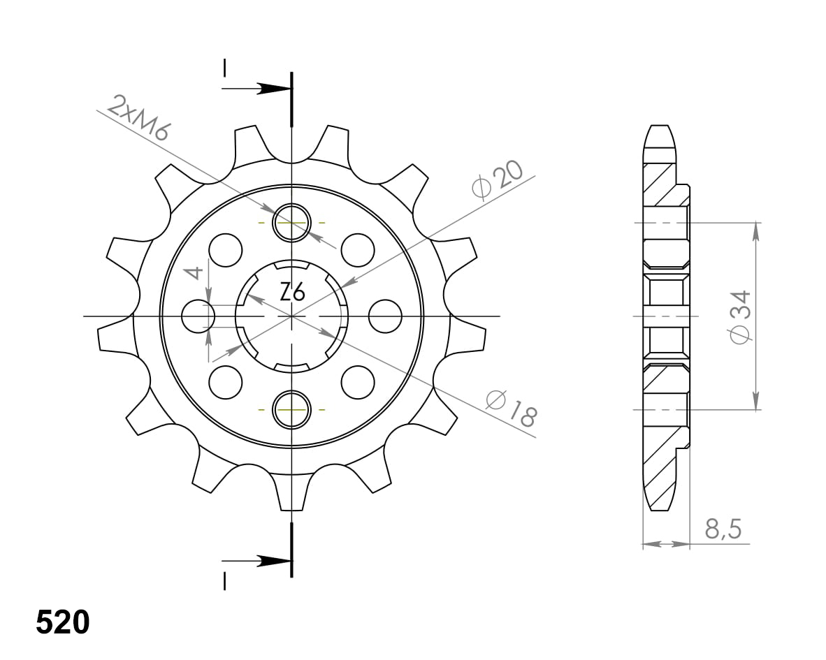 Ritzel SUPERSPROX CST-270:15 15T, 520