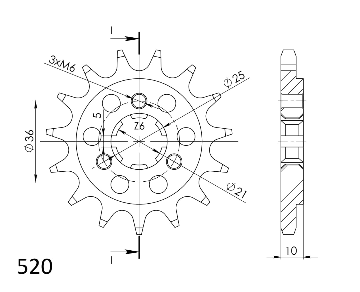 Ritzel SUPERSPROX CST-438:14 14T, 520