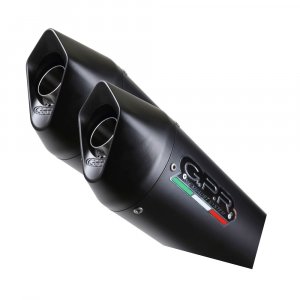 Dual bolt-on silencer GPR FURORE Matte Black including removable db killers and catalysts