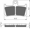 Bremsbeläge GOLDFREN 246 S33 STREET FRONT (1 set = 2pcs small, 2pcs large)