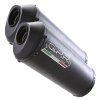 Dual slip-on exhaust GPR Y.61.GHI GHISA Matte Black including removable db killers and link pipes