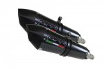 Dual slip-on exhaust GPR S.119.GPAN.PO GPE ANN. Carbon look including removable db killers and link pipes