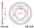 Ketten Rad JT JTR 1219-41 41T, 428