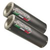 Dual slip-on exhaust GPR S.158.M3.BT M3 Matte Black including removable db killers and link pipes