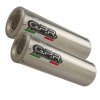 Dual slip-on exhaust GPR K.86.M3.INOX M3 Brushed Stainless steel including removable db killers and link pipes