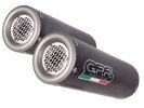 Dual slip-on exhaust GPR K.80.M3.PP M3 Brushed Stainless steel including removable db killers and link pipes