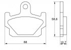 Bremsbeläge ACCOSSATO AGPA176 OR