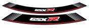 Rim strip PUIG 5525P GSXR silber set of 8 rim strips