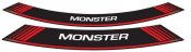 Rim strip PUIG 5527R MONSTER rot set of 8 rim strips