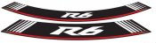 Rim strip PUIG 5530P R6 silber set of 8 rim strips