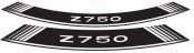 Rim strip PUIG 5545B Z750 weiss set of 8 rim strips