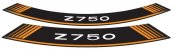 Rim strip PUIG 5545T Z750 orange set of 8 rim strips