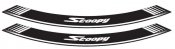 Rim strip PUIG 5559B SCOOPY weiss set of 8 rim strips