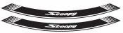 Rim strip PUIG 5559P SCOOPY silber set of 8 rim strips