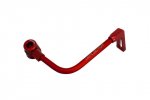 Lever guard ACCOSSATO with red hose and joint right, aluminium