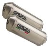 Dual slip-on exhaust GPR A.32.SAT SATINOX Brushed Stainless steel including removable db killers and link pipes