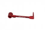 Lever guard ACCOSSATO with red hose and joint right, aluminium