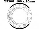 Brake shoe set EBC Y536G grooved includings springs